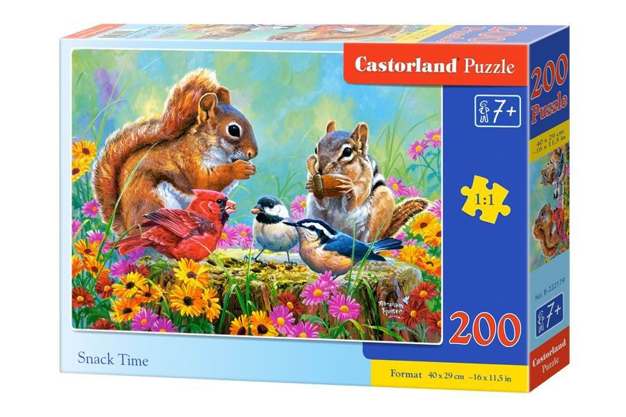 Пазлы castorland 200 элементов, Время перекуса, Развивающие игры для ...