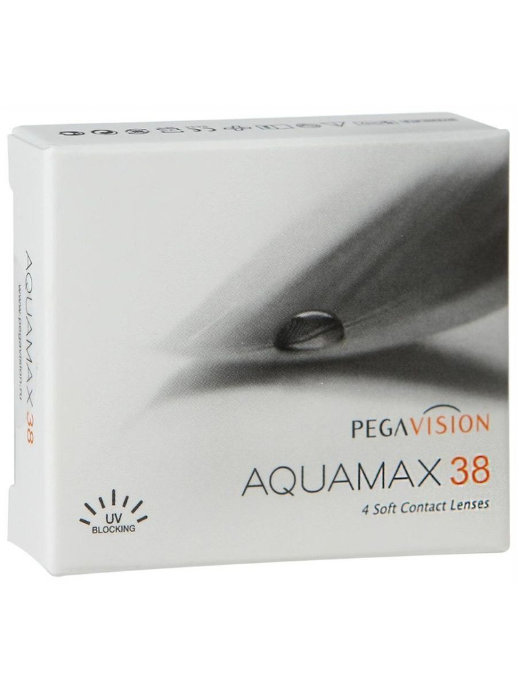 AQUAMAX 38 -5,75 / 14.0 / 8.6, 4 шт. Контактные полугодовые гидрогелевые линзы. PEGAVISION Аквамакс 38 #1