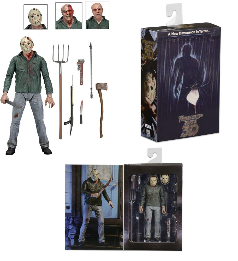 Подвижная фигурка Джейсон Вурхиз (Пятница 13-е) Friday the 13th: Jason  Voorhees Part 3 3D NECA - купить с доставкой по выгодным ценам в  интернет-магазине OZON (815311874)