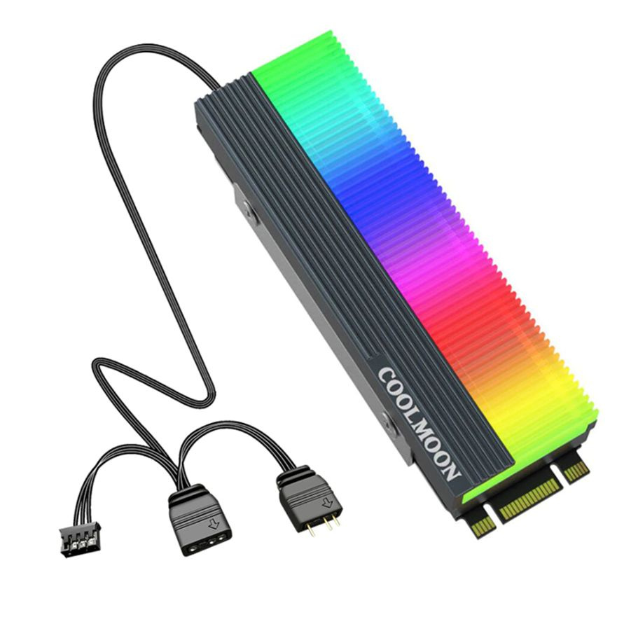 Радиатор для SSD M.2nvme 2280 с ARGB подсветкой COOLMOON - купить кулер ...