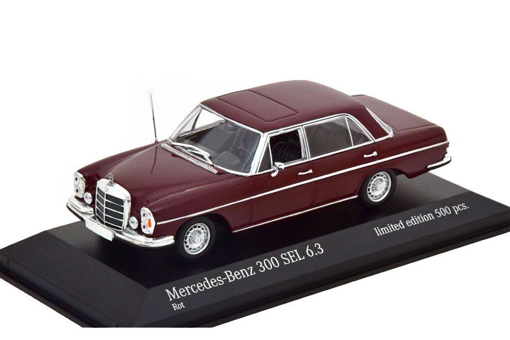 Модель коллекционная mercedes w109 300 sel 6.3 1968 dark red / мерседес ...