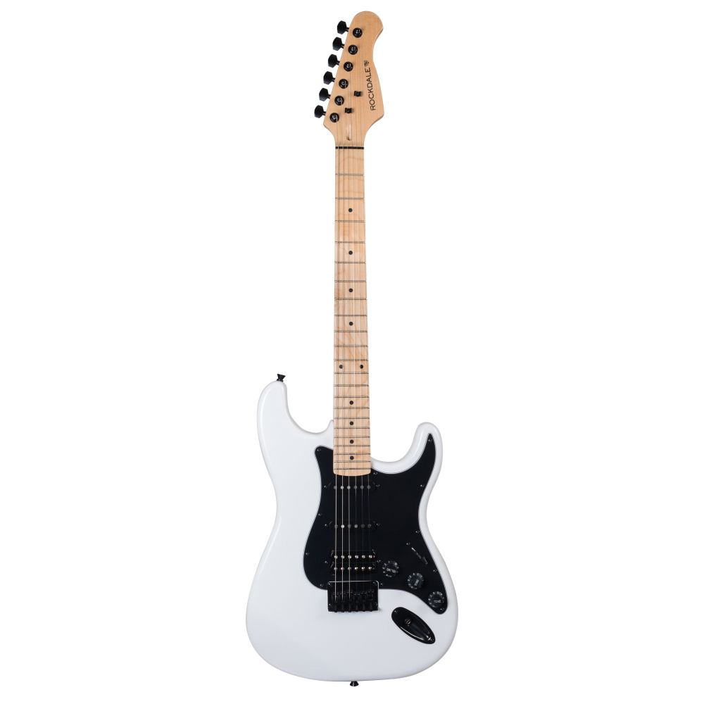 Электрогитара ROCKDALE Stars Plus HT HSS Maple White, лады - 22 Jumbo, мензура 25.5, звукосниматели HSS #1