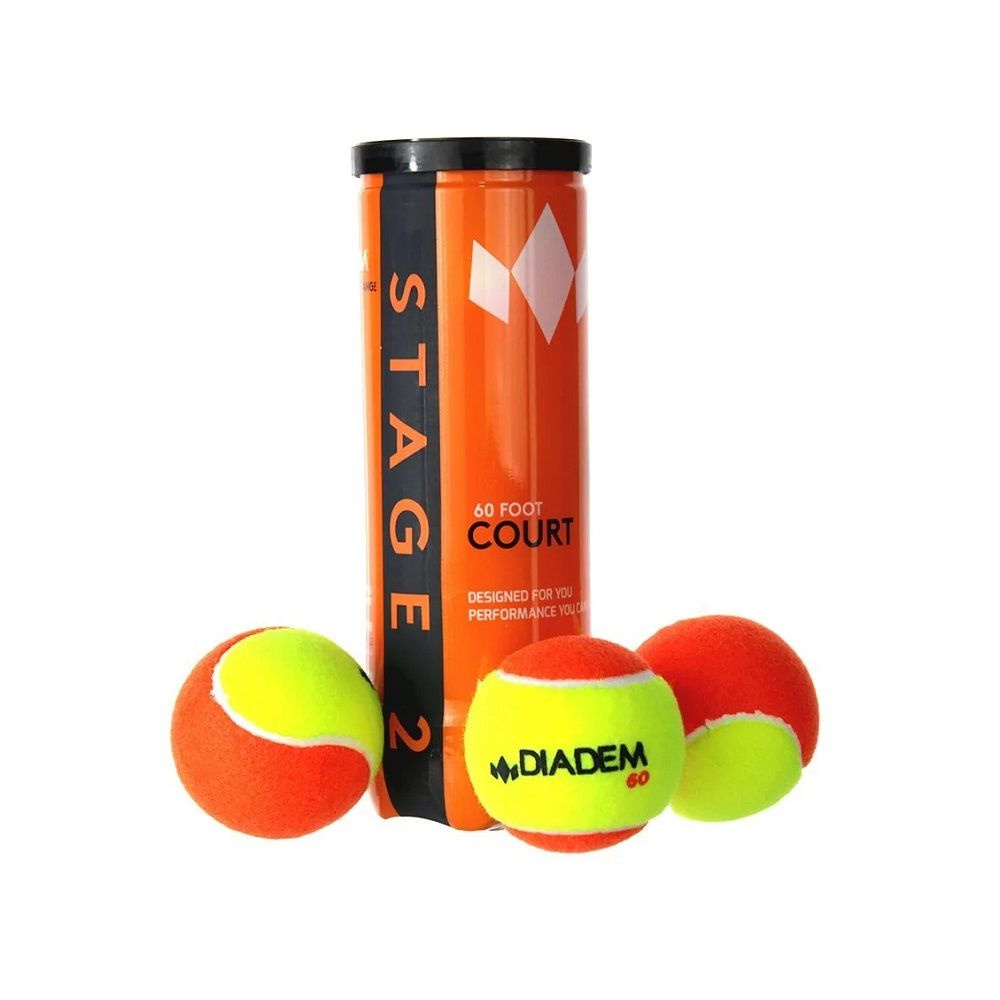 Мячи теннисные Diadem Stage 2 Orange (3 мяча в тубе) купить на OZON по ...