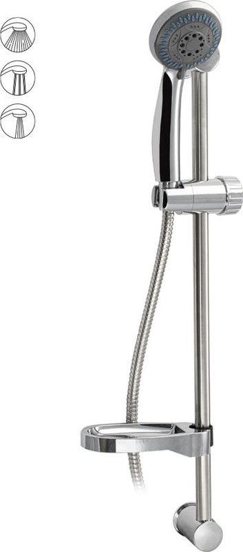 METAL - Стойка душевая "Чехия", с душевой лейкой 3 режима, шлангом и ...