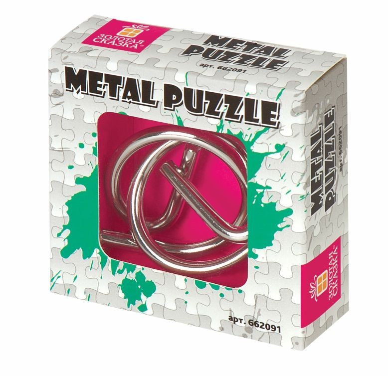 Головоломка металлическая ЗОЛОТАЯ СКАЗКА, 12 видов, 75х75х25мм - купить ...