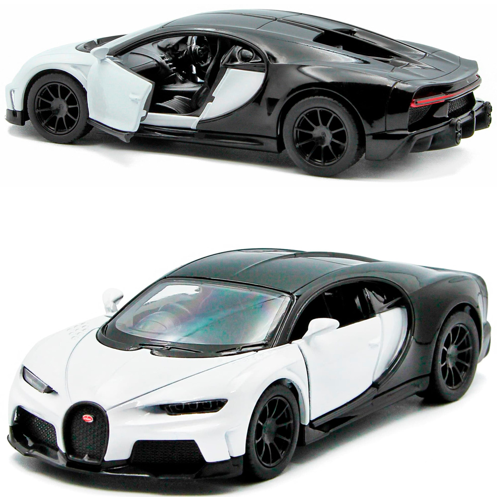 Металлическая машинка Kinsmart 1:36 Bugatti Chiron Supersport KT5423D, 12.5 см., инерционная / Белый #1