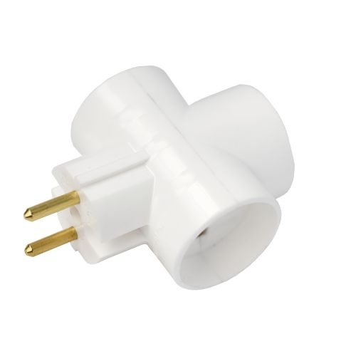 Тройник универсальный 16А 250В белый Bylectrica #1