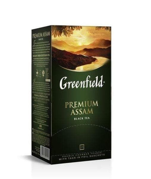 Greenfield Чай черный Premium Assam, 25 пакетиков по 2 г #1