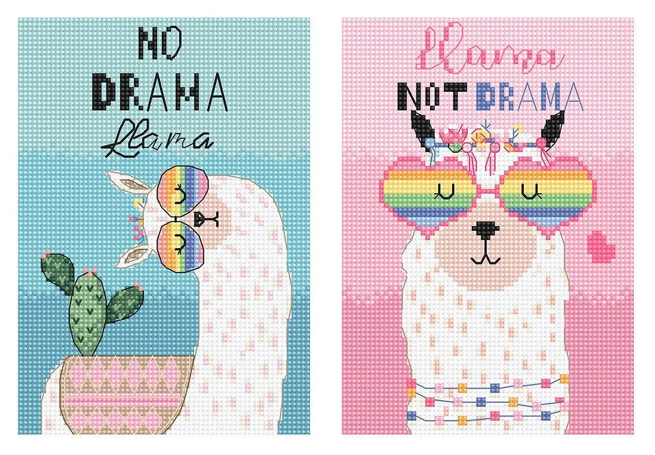 Набор для вышивки LETISTITCH "L8044 Лама без драмы" / Счетный крест / Животные  #1