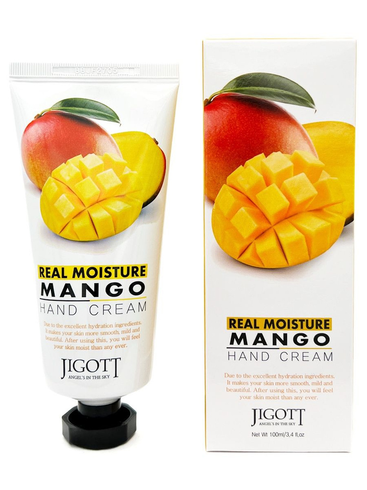 Jigott Крем для рук увлажняющий с экстрактом манго Real Moisture Mango Hand Cream, 100 мл  #1