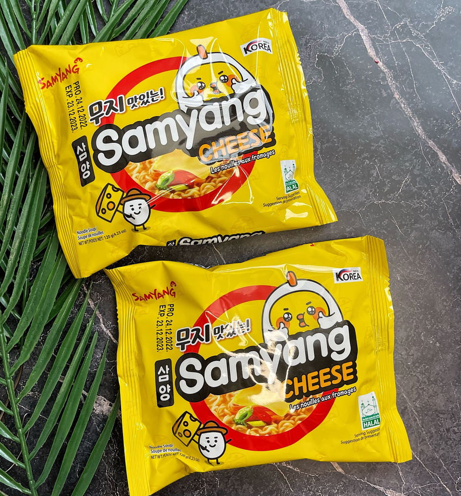 Корейская лапша быстрого приготовления SAMYANG Cheese вкус сыра 2шт