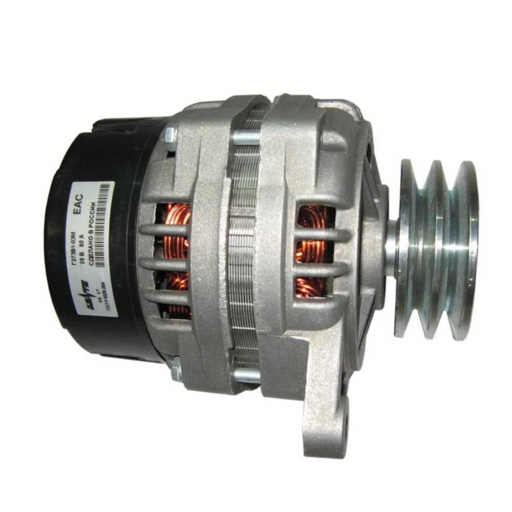 Генератор КАМАЗ дв.740, МАЗ, УРАЛ дв. ЯМЗ-236, 238 (28В, 80А, 2.24кВт ...