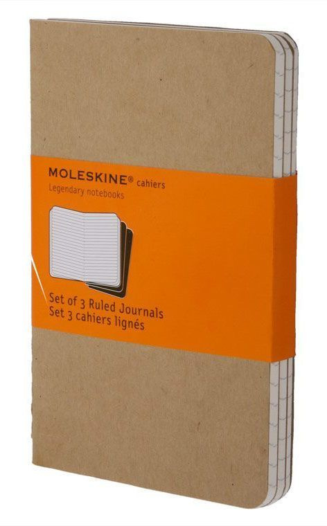 Блокнот Moleskine CAHIER JOURNAL Large 130х210мм обложка картон 80стр. линейка бежевый (3шт)  #1