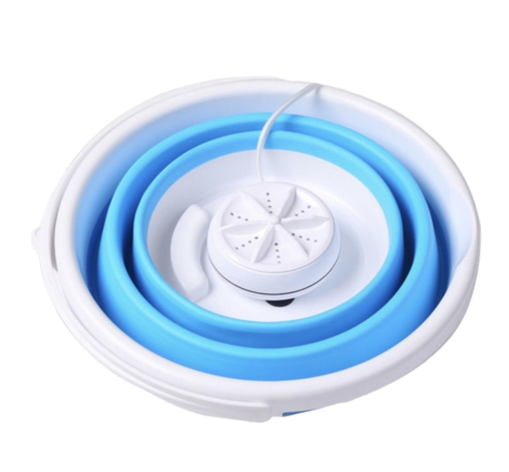 Портативная мини-стиральная машина с ведром турбонаддувом и складной ...