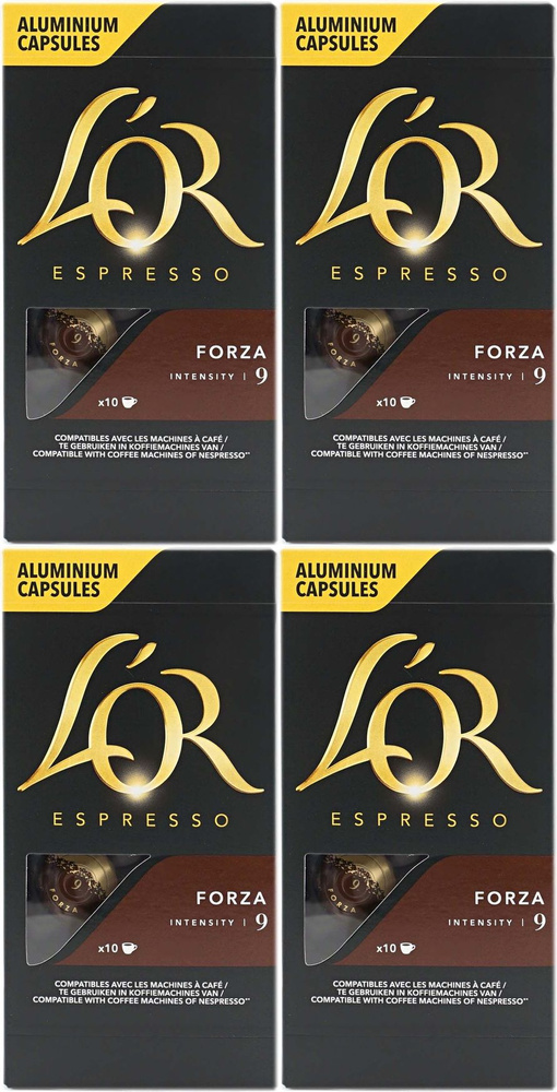 Кофе L'OR Espresso Forza молотый в капсулах 5,2 г 10 шт, комплект: 4 упаковки по 52 г  #1