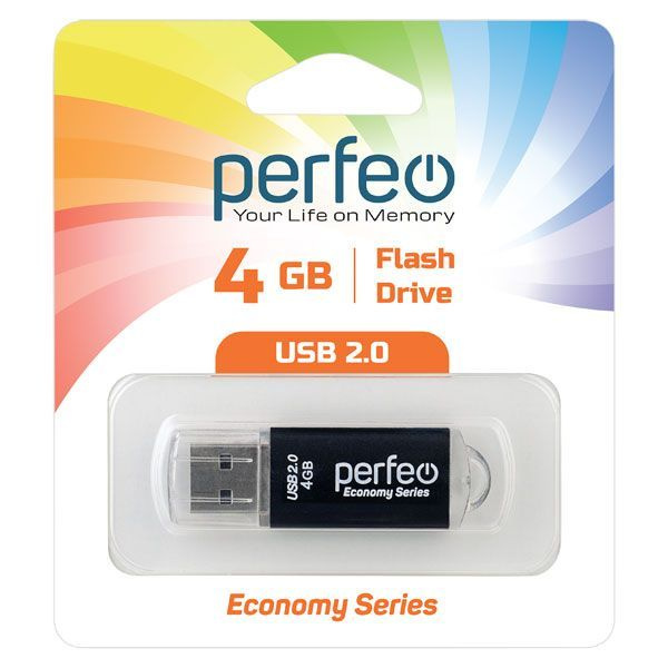 Perfeo USB-флеш-накопитель E01 4 ГБ, черный #1