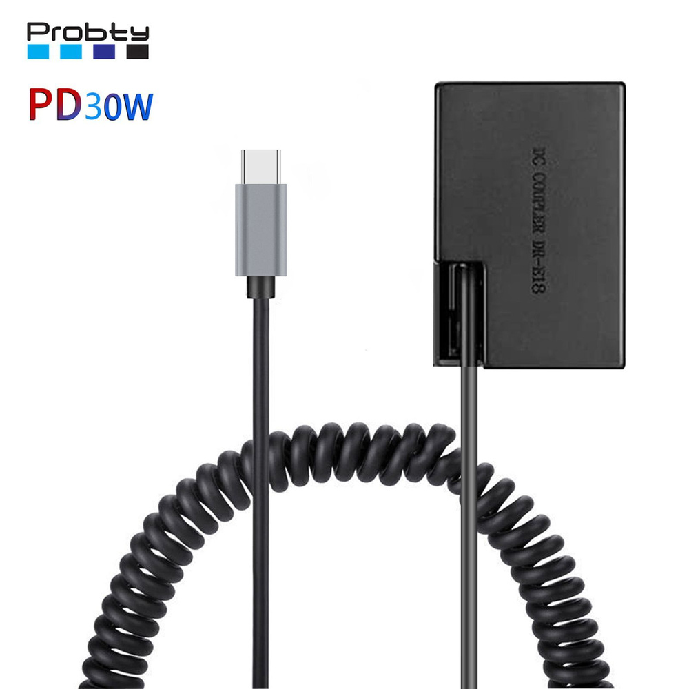 Кабель USB-C LP-E17 ACK-E18 DR-E18 Адаптер глухой батареи для Canon EOS ...