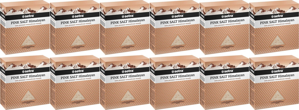 Соль гималайская розовая Setra пищевая мелкая, комплект: 12 упаковок по 500 г  #1