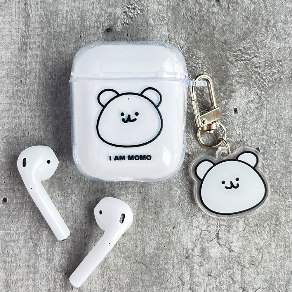 Чехол силиконовый Kaws для Apple AirPods Pro мишка в очках оранжевый