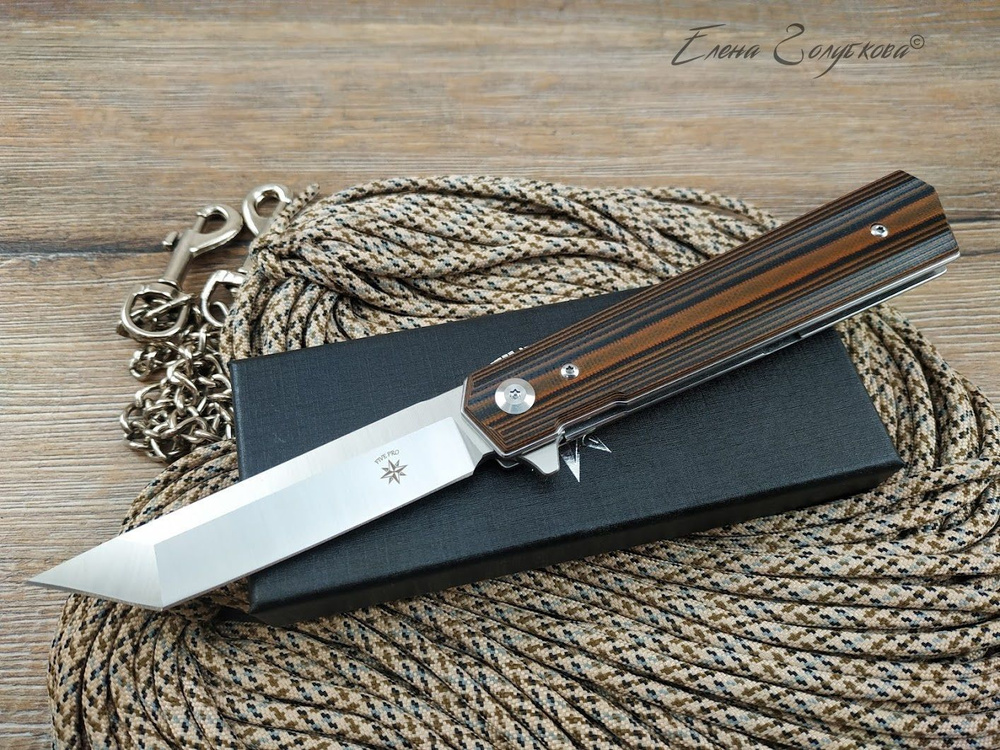 FIVE PRO Складной нож флиппер Rubicon tanto сталь D2, длина лезвия 9.1 ...