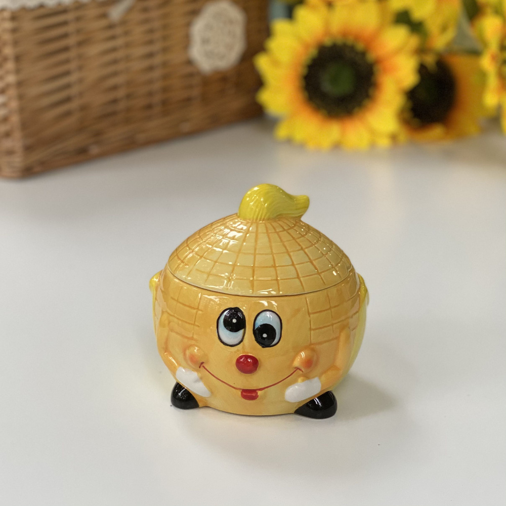 Сахарница Кукуруза керамическая с крышкой, посуда для кухни - купить с ...