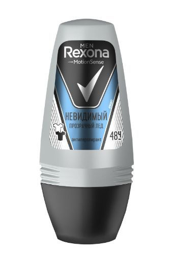 Rexona Дезодорант-антиперспирант роликовый MotionSense, Невидимый прозрачный лед, мужской, 50 мл  #1