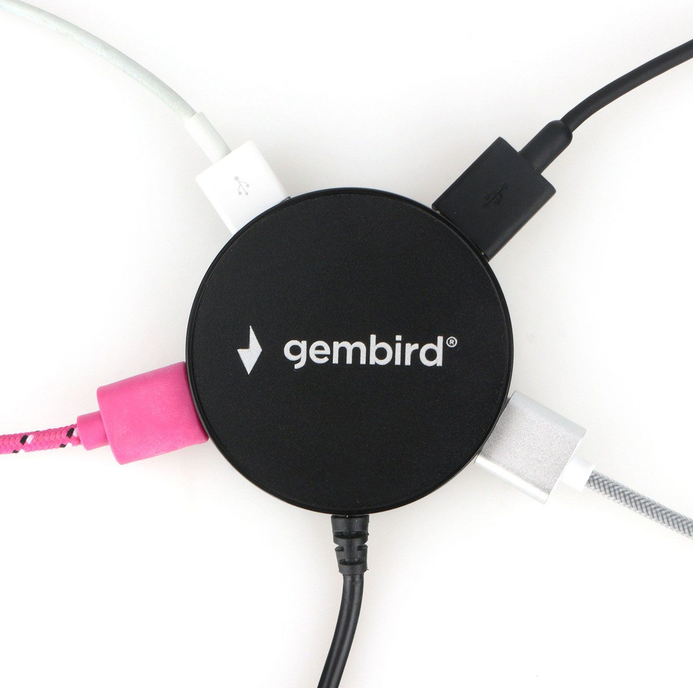Концентратор USB 2.0 Gembird UHB 4 порта, 50см, черный UHB-241B #1