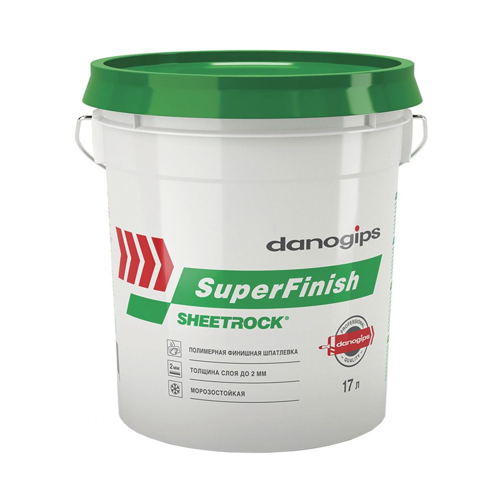 Шпатлевка финишная полимерная Danogips SuperFinish, 17 л #1