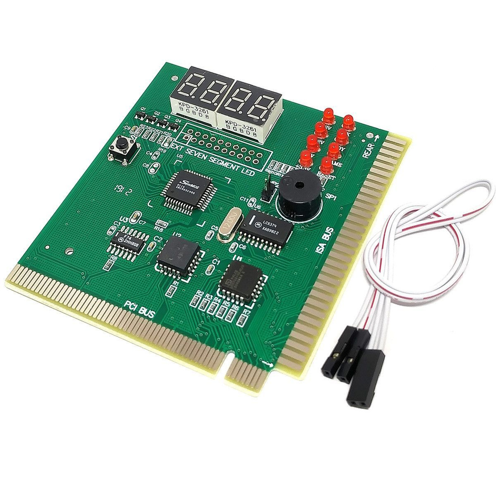 PCI/ISA Test Card 4 Digits, Тестер материнских плат ПК, индикатор POST  кодов BIOS / диагностическая карта для ПК - купить с доставкой по выгодным  ценам в интернет-магазине OZON (928692361)