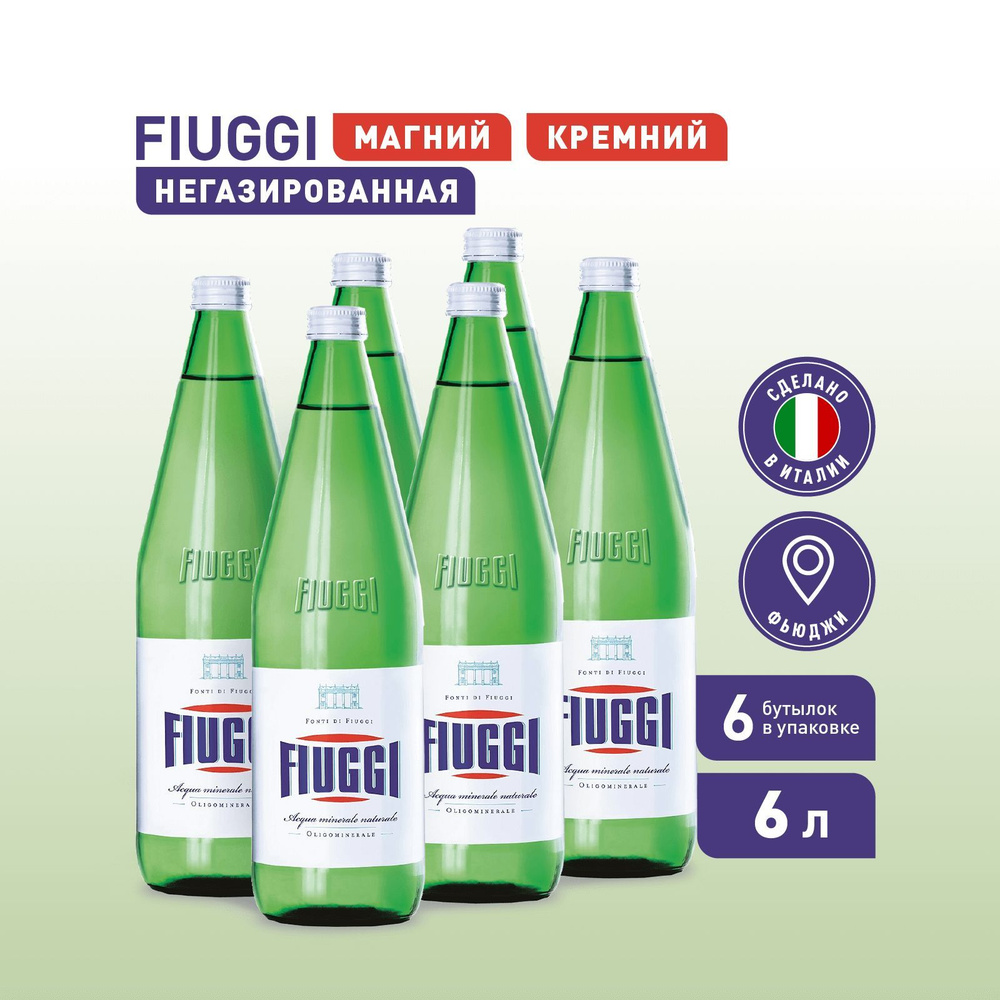FIUGGI вода минеральная лечебная, негазированная/с магнием/Фьюджи ...