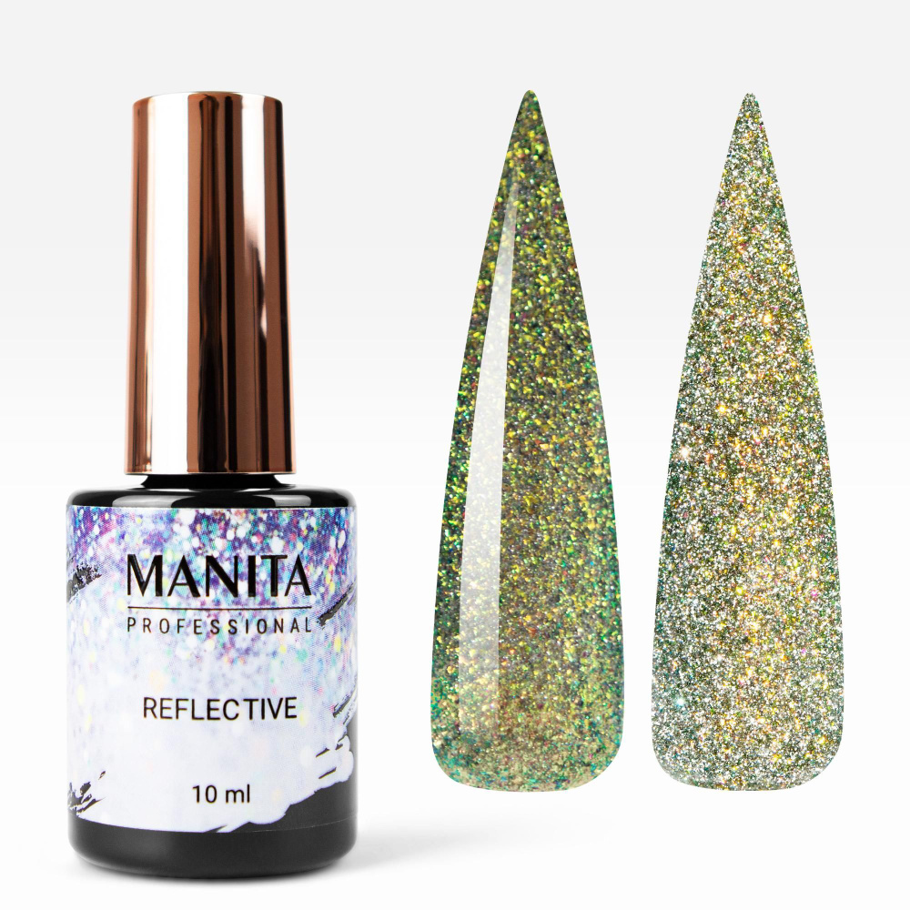 MANITA PROFESSIONAL Гель лак "MULTICHROME REFLECTIVE" светоотражающий с хлопьями юки №05, 10 мл  #1