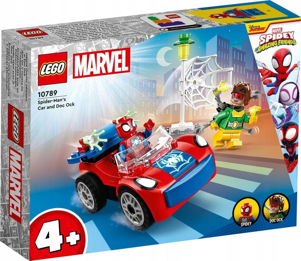 Конструктор LEGO Super Heroes Spidey Автомобиль Человека-паука и Доктор  Осьминог, 48 деталей, 4+, 10789