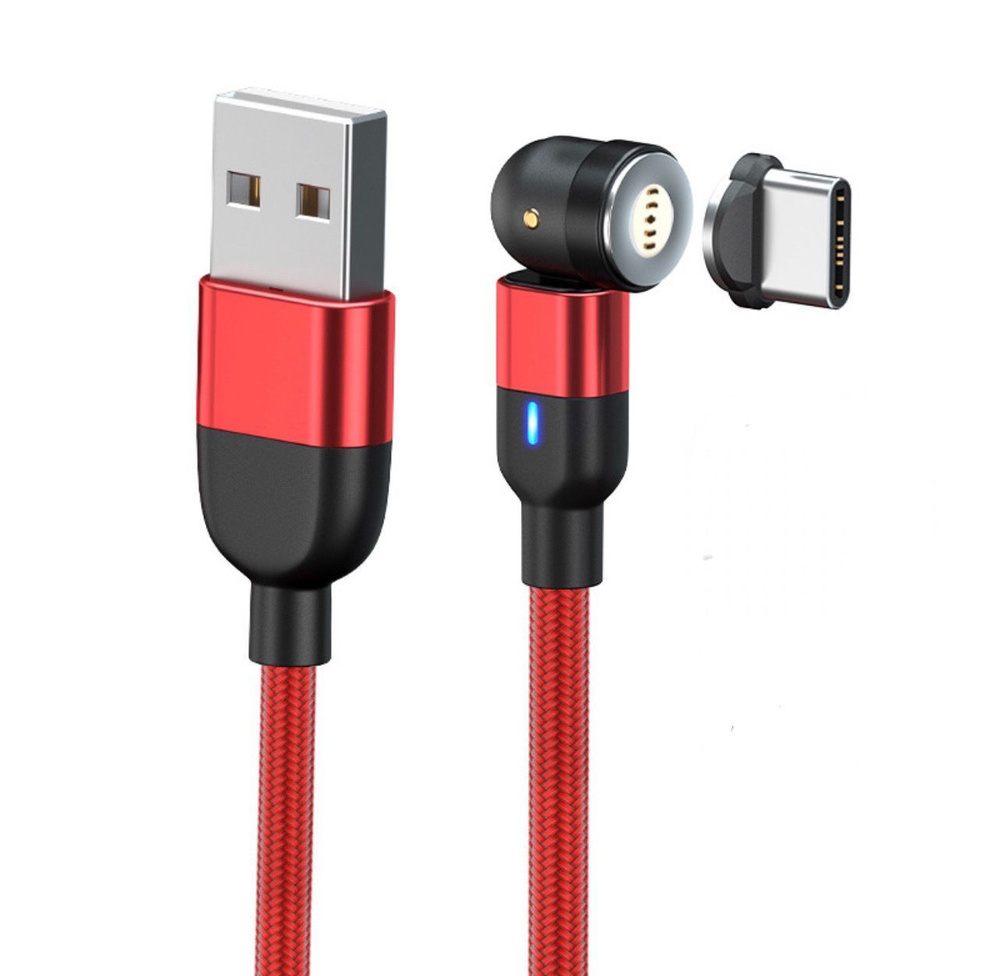 Удлинитель кабеля micro-USB 2.0 Type-A/USB Type-C, 2 м, красный