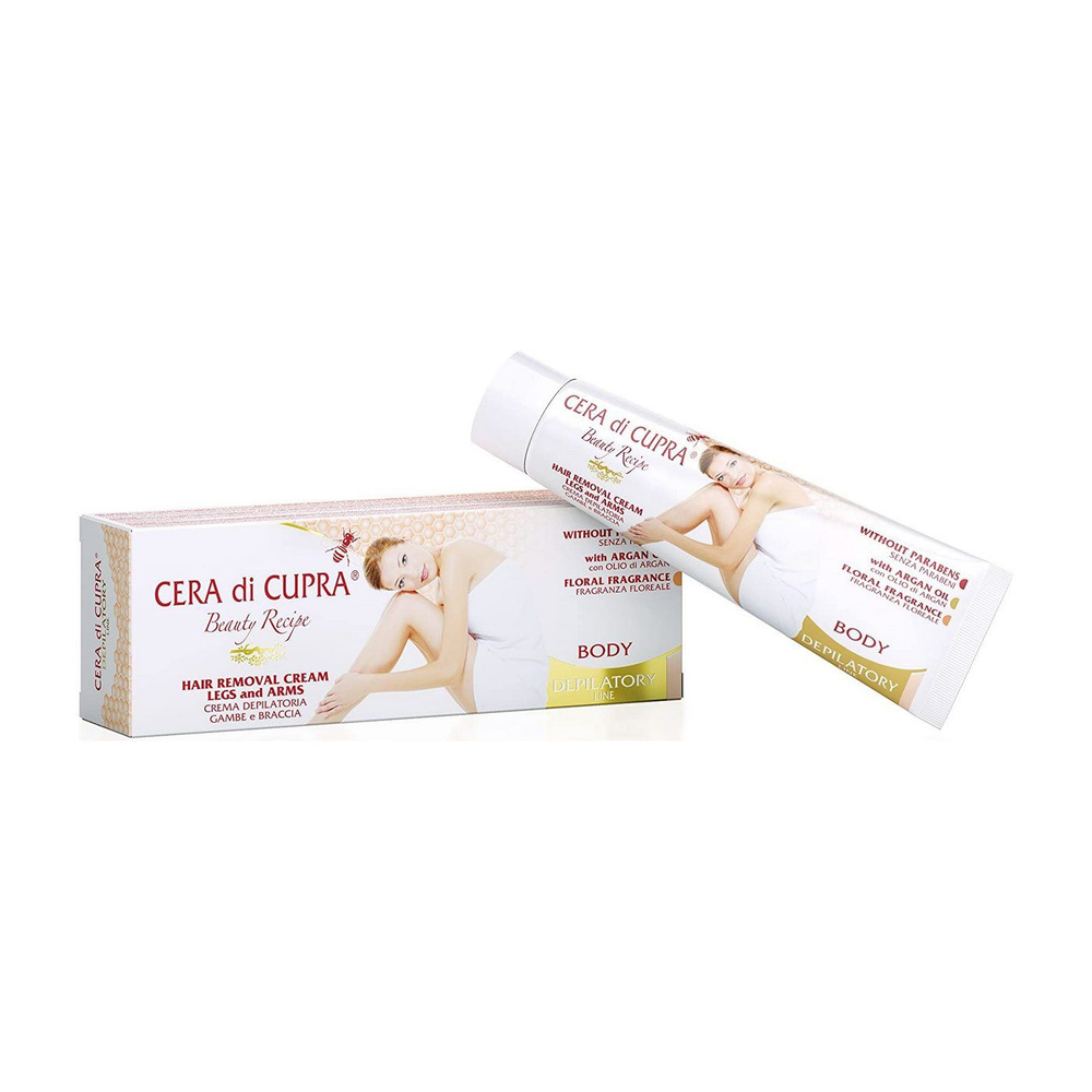 Cera di Cupra Hair Removal Cream Legs & Arms Крем для депиляции ног и рук с аргановым маслом и цветочным #1