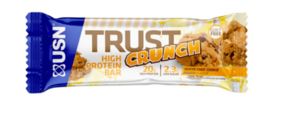 USN Протеиновый батончик Trust Crunch 60 г, Белый шоколад #1