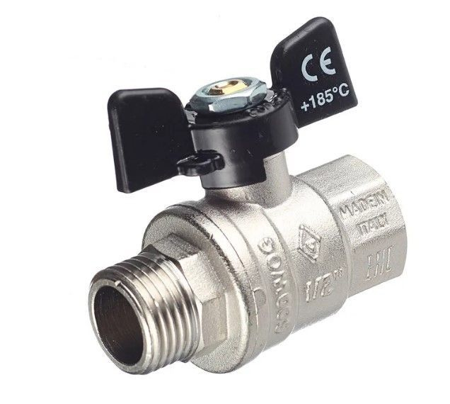 Кран шаровой НВ (наружно-внутренний) Bugatti Oregon 307 1 ручка бабочка ...