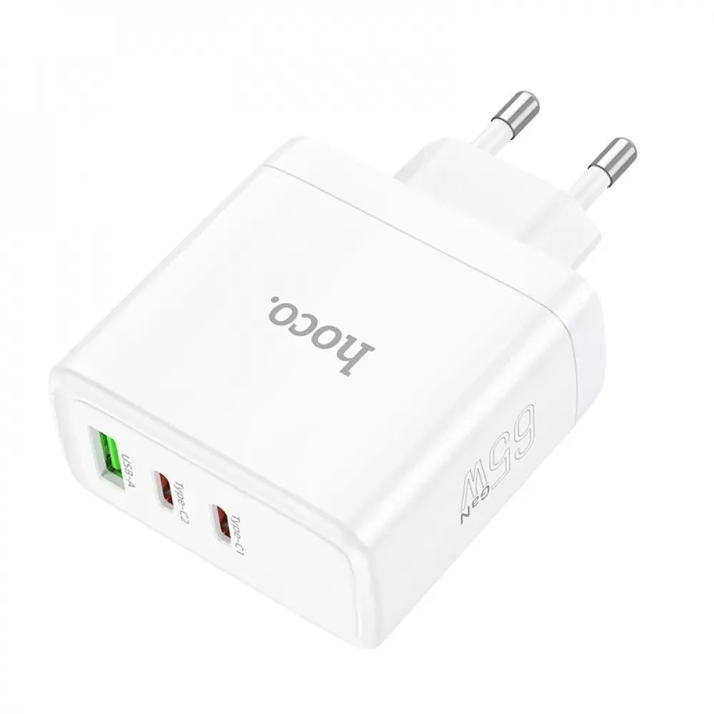 Сетевое зарядное устройство hoco N30, 65 Вт, USB 3.0 Type-A, USB Type-C,  AFC (Samsung), Fast Charge - купить по выгодной цене в интернет-магазине  OZON (1001244122)