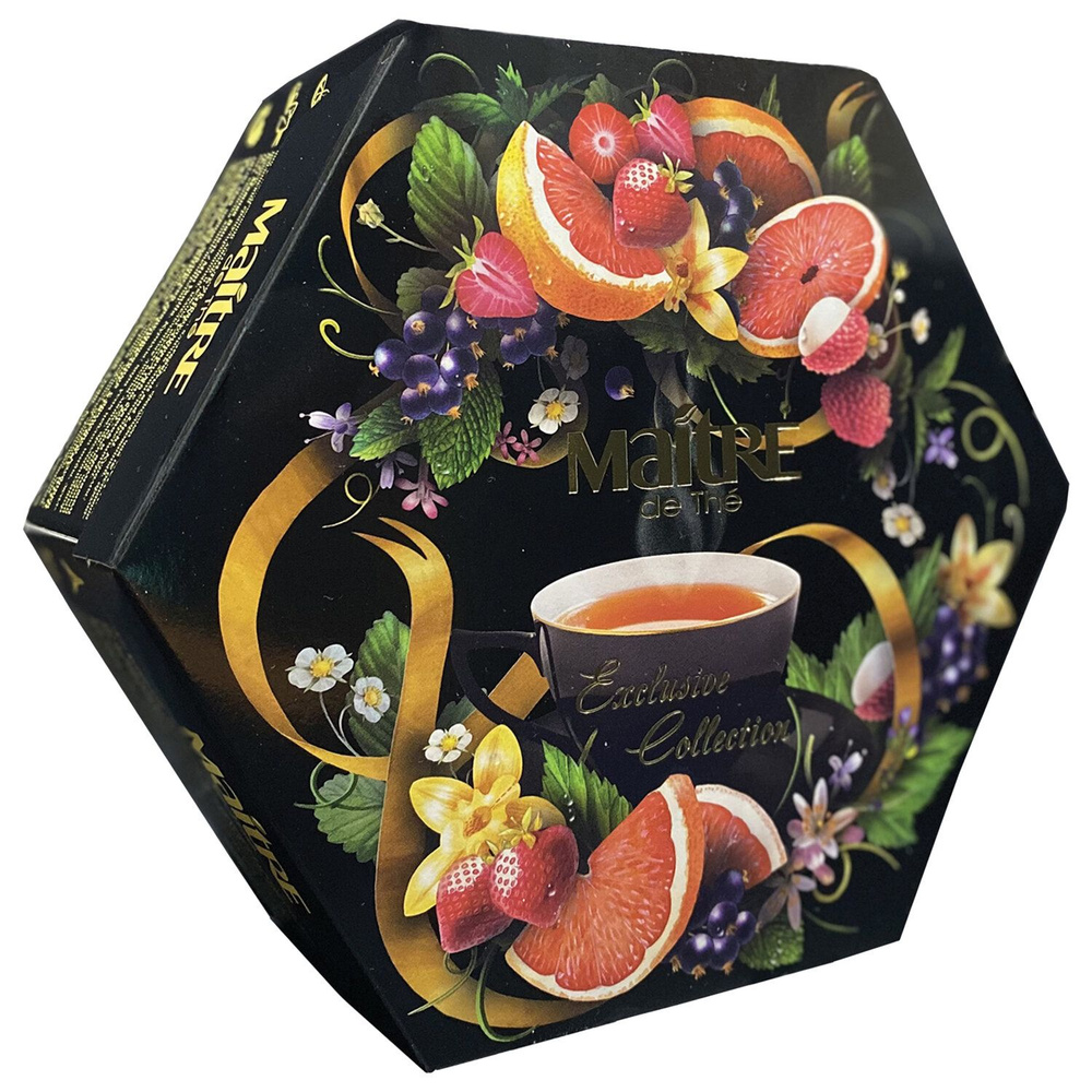 Чай MAITRE (Мэтр) "de The Exclusive Collection", набор, 12 видов, 60 ...
