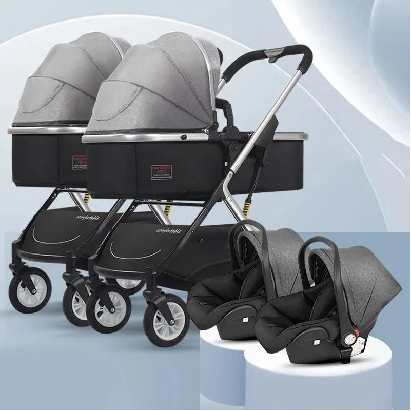 Коляска-люлька,коляска для близнецов,Матрасик *2 дождевик *2 москитная ...