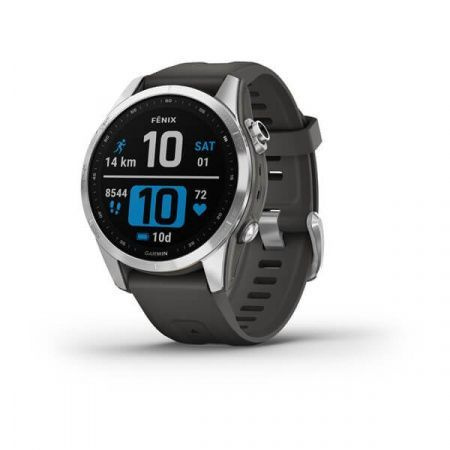 Часы Garmin Fenix 7S Stainless Steel w/Graphite Band #1