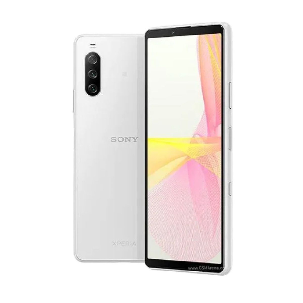 Sony Смартфон Xperia 10 III 5G /Русский /6-дюймовый /запись видео в формате  4K /HDR / OLED-экран /графический адаптер для России 6/128 ГБ, белый