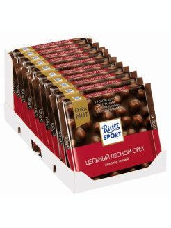 Шоколад Ritter Sport темный с цельным лесным орехом 100 г х 10 штук  #1