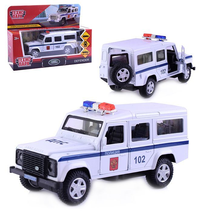 Модель машинки / Машина металлическая Land Rover, Defender Полиция 12 ...