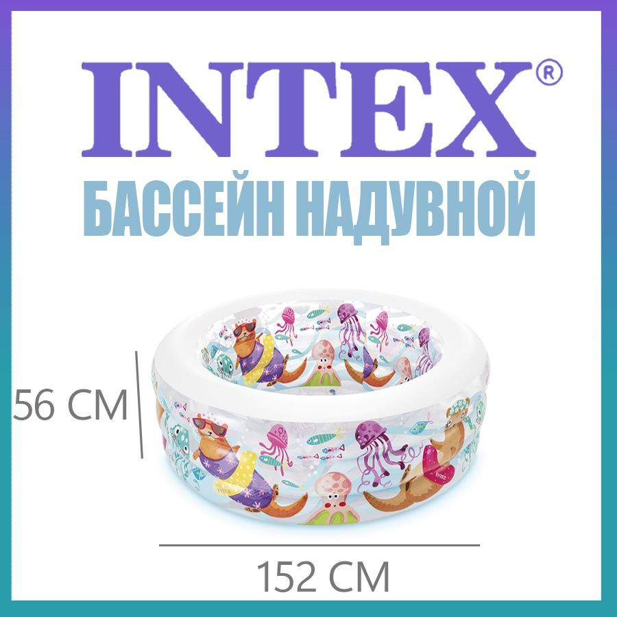 Бассейн Надувной 152x Intex целевая аудитория: Детская - купить по  доступным ценам в интернет-магазине OZON (174773545)