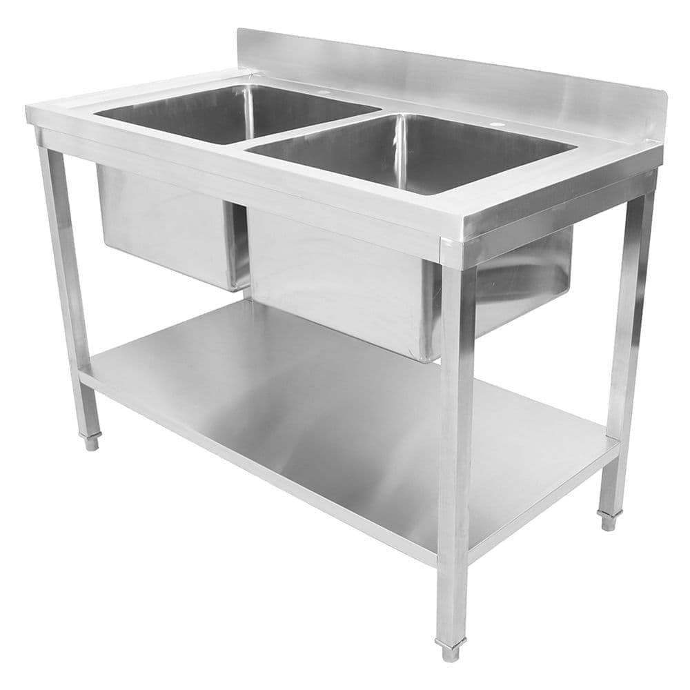 Ванна из нержавеющей стали моечная 1200х600х850 мм, 2 емкости - купить ...