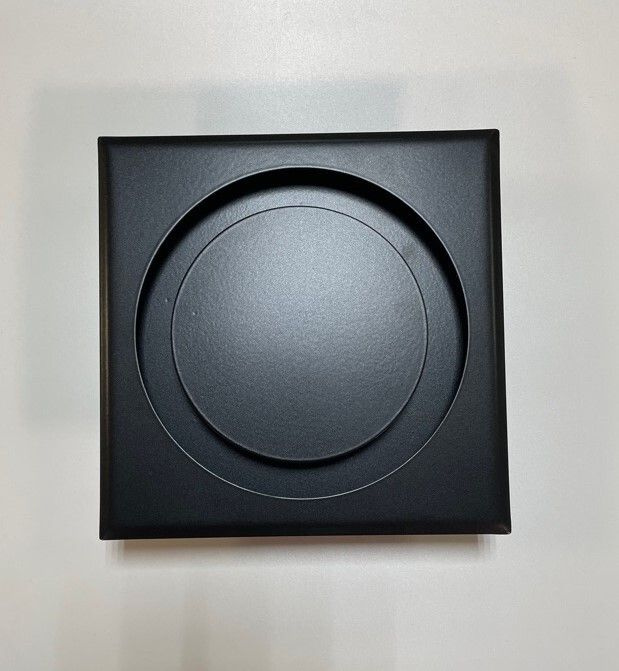 Диффузор приточно-вытяжной на магнитах регулируемый НД-150 декоративный металлический черный матовый #1