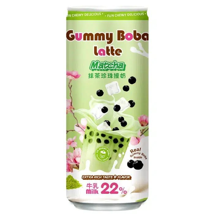 Напиток Os Bubble Gummy Boba Latte Matcha (матча чай/тапиоки), 470 мл x 6 шт  #1