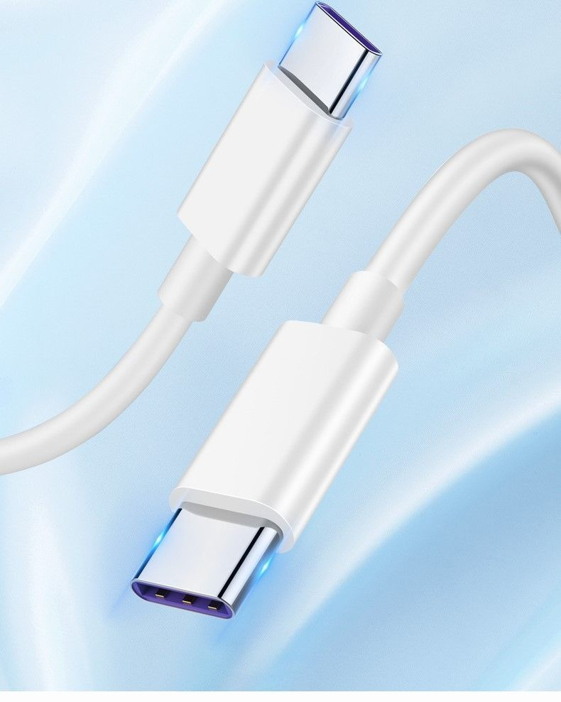 Kazyna Кабель для мобильных устройств USB Type-C/USB Type-C, 1 м, белый, светло-серый  #1