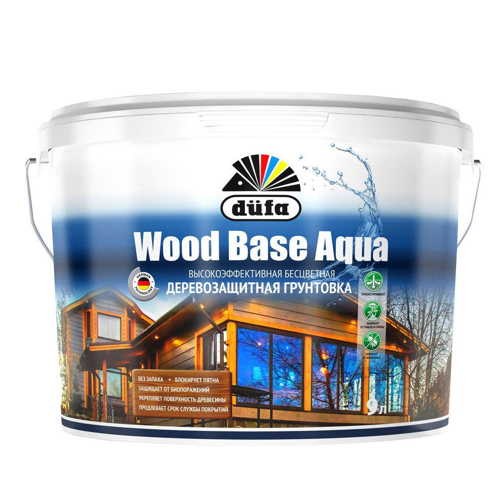 Грунт для дерева и OSB смолоблокирующий Dufa Wood Base AQUA 9 л