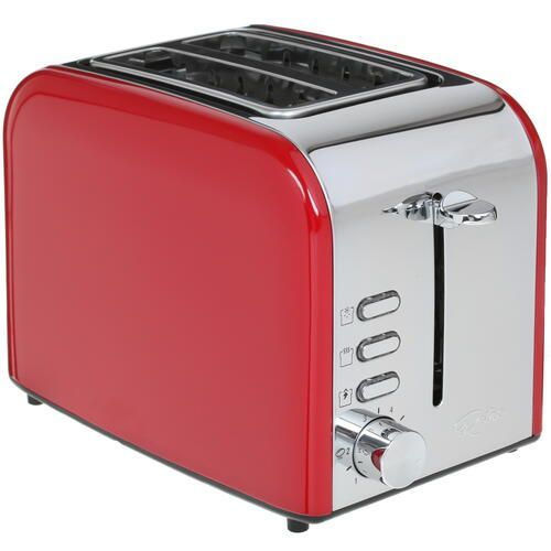 DEXP Тостер TSR-2000красный 850 Вт, тостов - 2, красный, серебристый  #1
